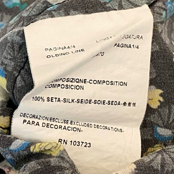 Balenciaga.silk 100% Silk Floral Dress Black Size 40 (Fits Like US M) - Picture 7 of 7